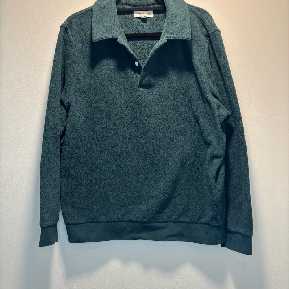 Madewell Dark Green Polo Sweatshirt